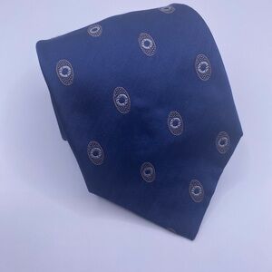 Armani Collezioni Blue Patterned Men's Tie Faint Stains See Pics